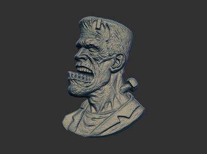 frankenstein monster head cnc model