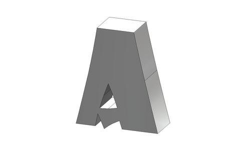 A Letter Showcard Gothic Font Letter