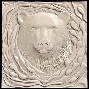 3D Model STL File for CNC Router/Laser & 3D Printer A Polar Bear that Can Control the Weather