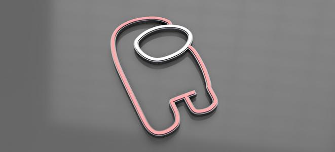 AMONG US NEON SIGN 30X30