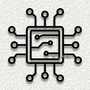 2 part circuit wall art home decor