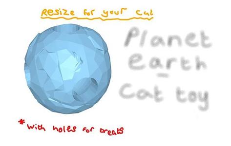 multicolored earth cat toy