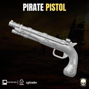 Pirate Pistol 3D printable file for Action Figures
