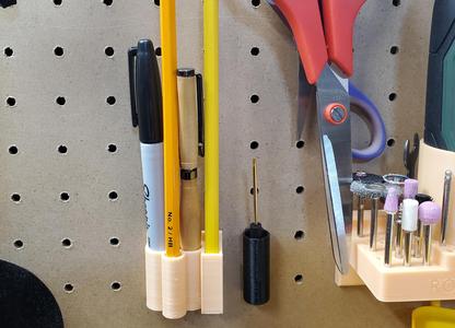 Peg Board Writing Instruments Holder