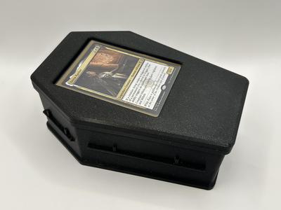 Coffin Deck Box - Card Box with Dice storage to hold standard sized dice for MTG, Pokémon, Yu-Gi-Oh
