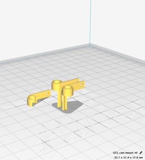 Quadcopter camera mount