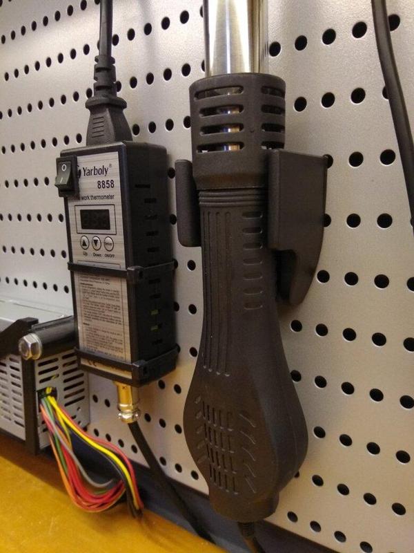 Pegboard Adapter/Mount for Hot Air Soldering Gun