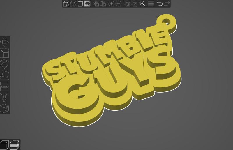 stumble guys - change color logo keychain