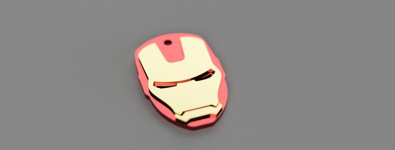 2D Iron Man Keychain