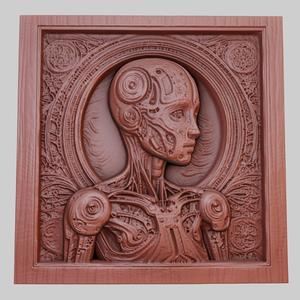 A.I. Artificial Intelligence 3d printer relief medallion obj stl