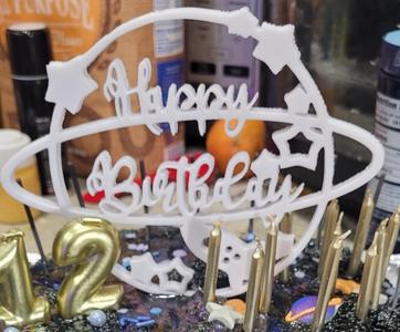 Space Birthday Cake Topper