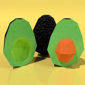 avocado or avocado low polly