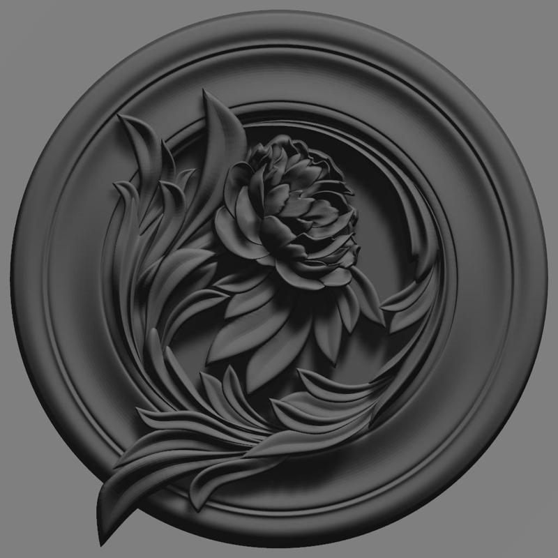 flower stl cnc design