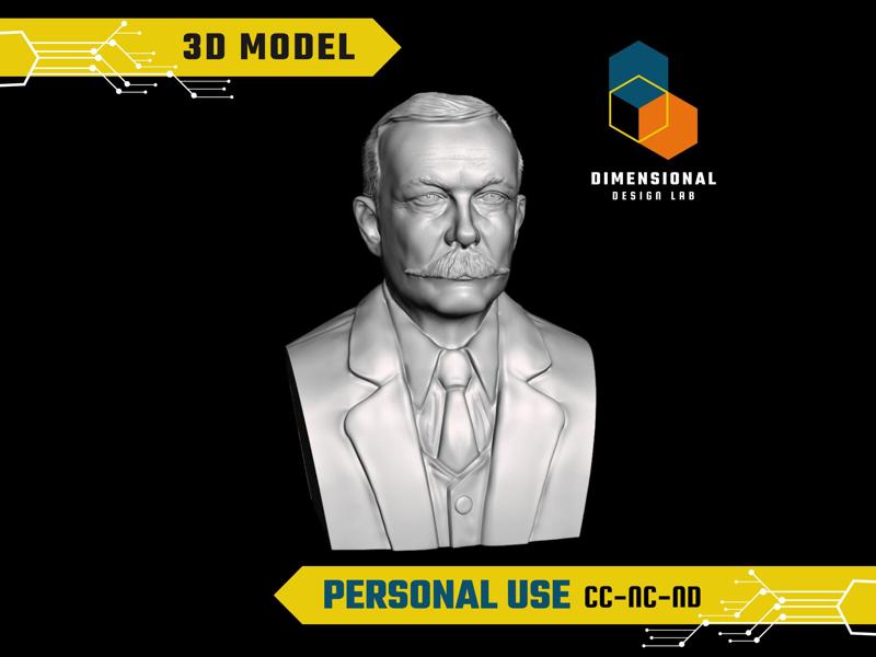 Arthur Conan Doyle - High-Quality STL File for 3D Printing (PERSONAL USE)