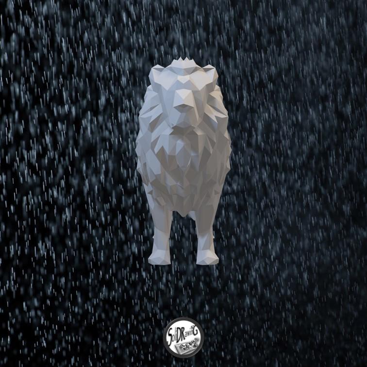 Lion L34 - LowPoly - Perfect Design - Easy Print - Decor - SoliDRawinGS0426