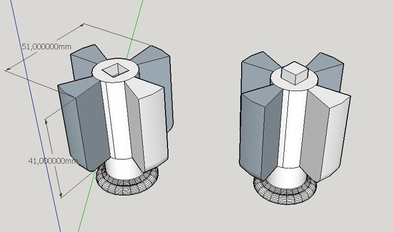 Spool shaft for Material4Print.de Filament for Mark Wheadon's big spool holder