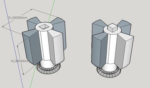 Spool shaft for Material4Print.de Filament for Mark Wheadon's big spool holder
