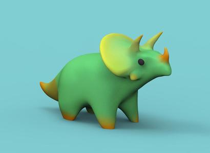 Decorative Triceratops model