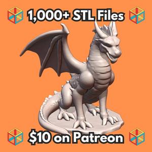 28mm DND Regal Majestic Winged Dragon Fantasy Miniature MineeForm FDM 3D Print STL File