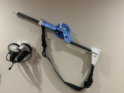 Wall Mount for Magnetic Gunstock + Controller Mount