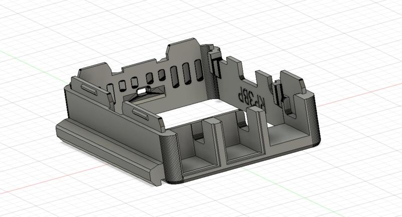 Snap-fit V-slot mount for Sneaks Raspberry Pi 3 case