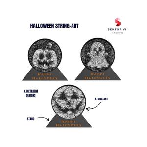 HALLOWEEN STRING-ART / 3 DIFFERENT DESIGNS