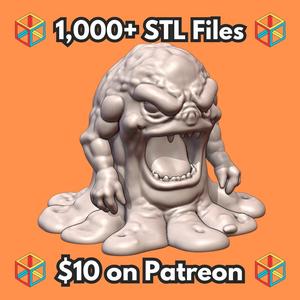 28mm Sci-Fi Gloomy Sludge Slime Creature MineeForm FDM 3D Print STL File