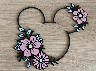 Mickey wall art flower