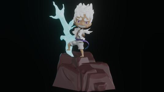 Luffy Gear 5 / One piece chibi diorama