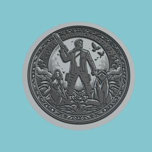 Guardians of the Galaxy Medallion CNC Guardians of the Galaxy 3d Printer Obj Stl