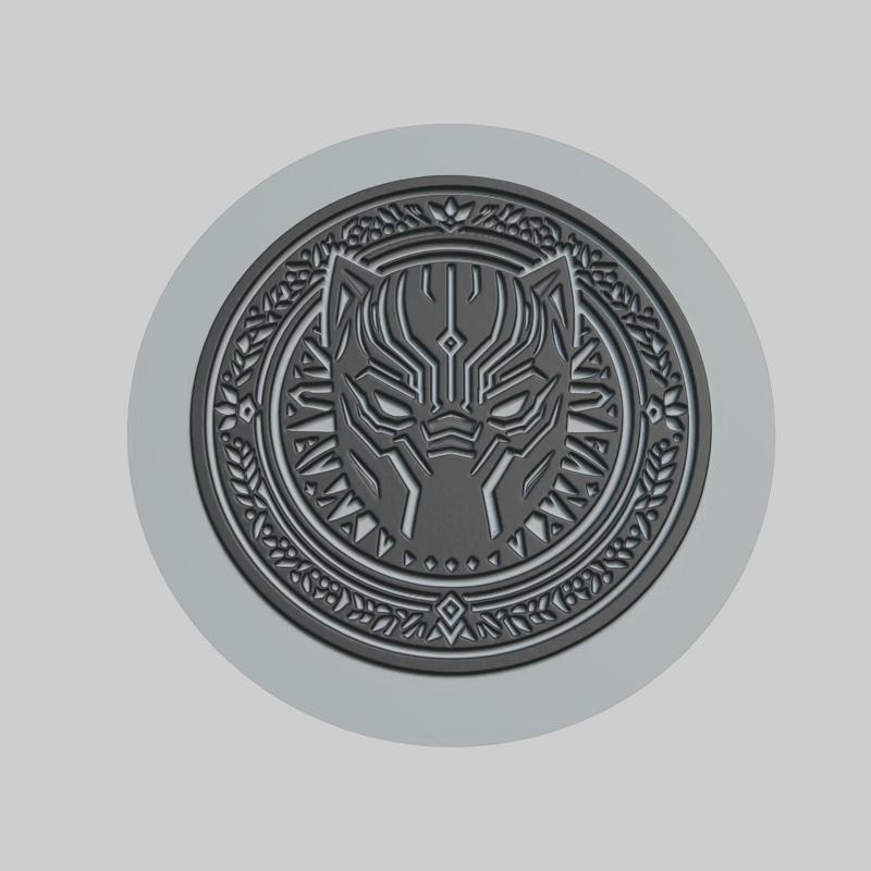 Black Panther: Wakanda Forever Medallion CNC Black Panther 3d Printer Obj Stl
