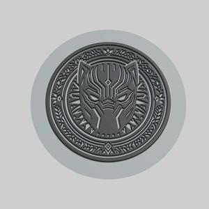 Black Panther: Wakanda Forever Medallion CNC Black Panther 3d Printer Obj Stl
