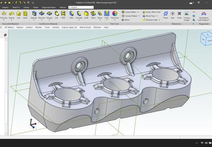 R8 version of my 3034 Lite Rail, tool holder.