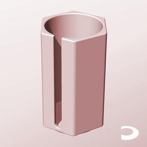 CH68-130-S Slotted Modular Stacking Storage Boxes | Printable Objects - Infinite Containers | stl file for 3d printing