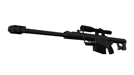 Barret M82 Sniper Rifle 3D Model