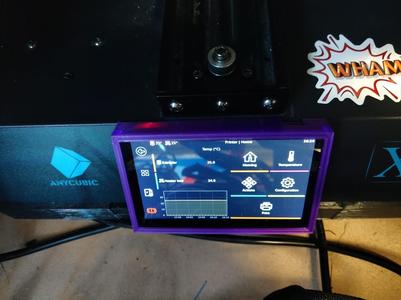 BTT PiTFT50v2 back, with clips for Anycubic Mega X