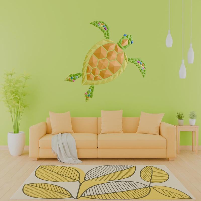 Geometric  Sea Turtle wall art