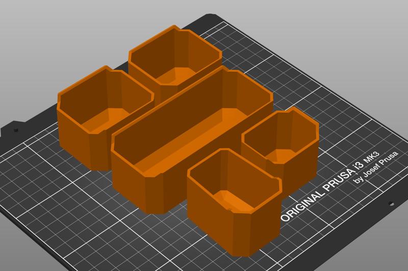 Milwaukee Packout Slim Case Middle Bins Fixed Scale