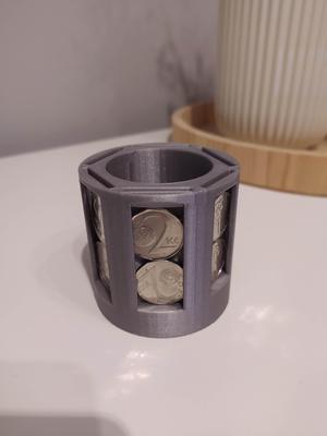 Loose change (small coin) holder piggy bank organizer