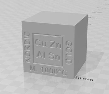 Nordic Gold alloy cube