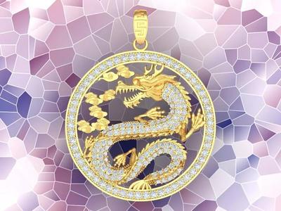 Dragon pendant - Mens pendant - N1230