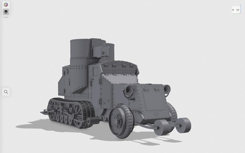 1-35 Austin-Kegresse (Putilov) armoured car of the Russian civil war 1917-1921