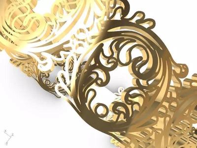 designer gold ring stl verified