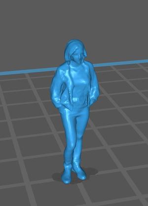 1:64 scale Female in jeans figure