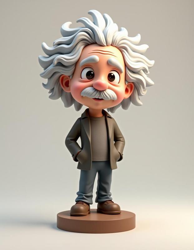 Chibi Einstein – Cute 3D Printable Scientist Figure
