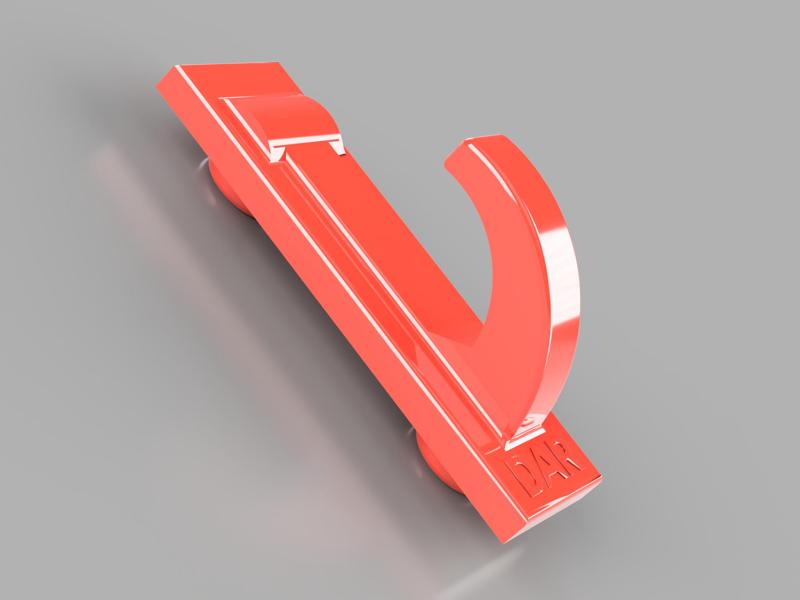 Racking keyhole coat hook - Rapid 1 system tight fit