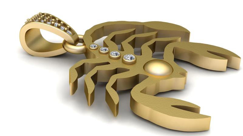 Scorpio Zodiac  Pendant 3d printable model