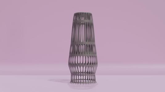 Narrow top vase helix 3D model