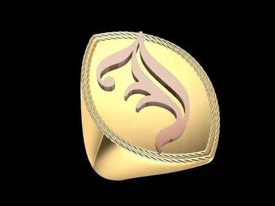 j alphabet designer ring stl verified
