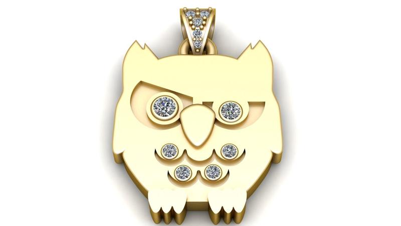 Owl Pendant | 3D Printable Jewelry Model
